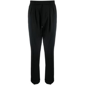 Ralph Lauren, Dames, Broeken, Zwart, Maat: L Wol,