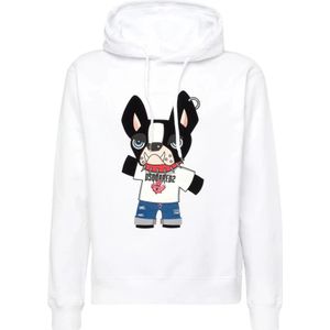 Dsquared2, Heren, Sweatshirts & Hoodies, Wit, Maat: XS Katoen,