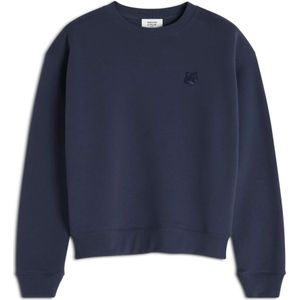 Maison Kitsuné, Heren, Sweatshirts & Hoodies, Blauw, Maat: L Katoen,