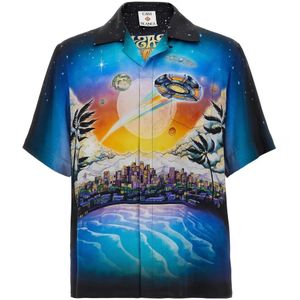 Casablanca, Heren, Overhemden, Veelkleurig, Maat: S Zijde,