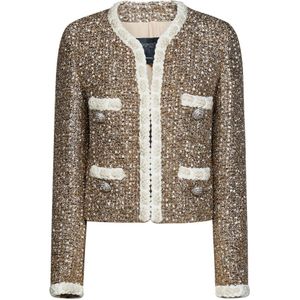 Giambattista Valli, Dames, Jassen, Beige, Maat: XS Tweed,