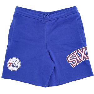 Mitchell & Ness, Heren, Korte broeken, Blauw, Maat: L Katoen,