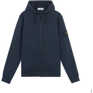 Stone Island, Heren, Sweatshirts & Hoodies, Blauw, Maat: L Katoen,