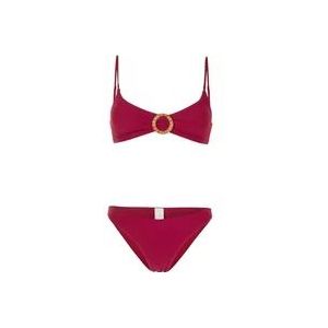 Zimmermann Ruby Rib Bikini Badpak , Red , Dames , Maat: S