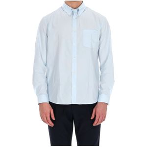 A.p.c., Heren, Overhemden, Blauw, Maat: L Katoen,