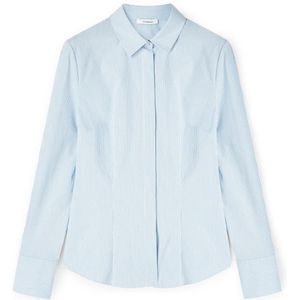 Motivi - Overhemdblouse - Lichtblauw - Katoen Stretch Poplin