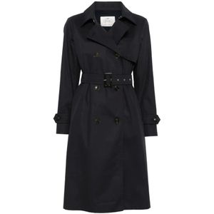 Herno, Dames, Mantels, Blauw, Maat: S Katoen,