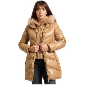 YES ZEE - Gewatteerde Jas - Beige - Dames - Met Afneembaar Vest