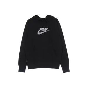 Nike Freak Lichtgewicht Hoodie Zwart/Wit , Black , Heren , Maat: M