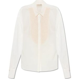 The Mannei, Dames, Blouses & Shirts, Wit, Maat: M Zijde,