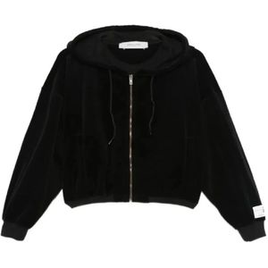 Golden Goose - Journey W'S ZIP UP - Hoodie - Zwart - Crop Bomber