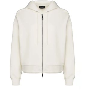 Emporio Armani, Dames, Sweatshirts & Hoodies, Wit, Maat: M Nylon,