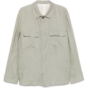 Lardini, Heren, Overhemden, Groen, Maat: L Zijde,