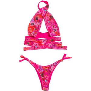 Reina Olga, Dames, Badkleding, Roze, Maat: L Zijde,