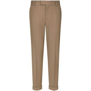 Dolce & Gabbana, Heren, Broeken, Bruin, Maat: M Wol,