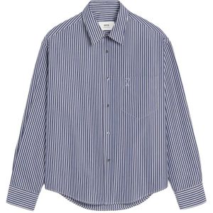 Ami Paris, Heren, Overhemden, Blauw, Maat: S Katoen,