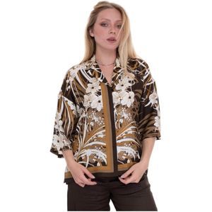 Max Mara Studio, Dames, Blouses & Shirts, Veelkleurig, Maat: L Zijde,