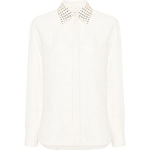 Golden Goose, Dames, Blouses & Shirts, Beige, Maat: M Katoen,