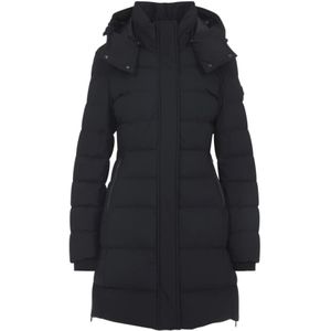 Moose Knuckles, Dames, Mantels, Zwart, Maat: S Katoen,