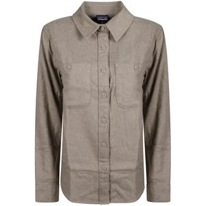 Patagonia, Dames, Blouses & Shirts, Grijs, Maat: S Flanel,