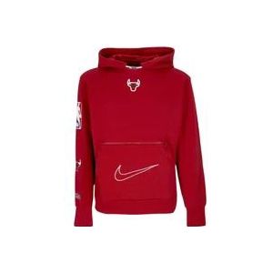 Nike City Edition Courtside Fleece Hoodie , Red , Heren , Maat: XL