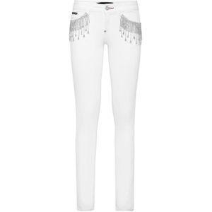 Philipp Plein, Dames, Jeans, Wit, Maat: W26 Katoen,