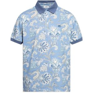 Etro, Heren, Tops, Blauw, Maat: L Katoen,