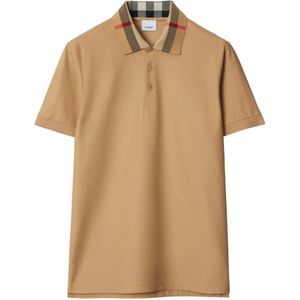 Burberry, Heren, Tops, Beige, Maat: L Piqué,