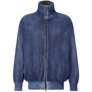 Avant Toi, Heren, Truien, Blauw, Maat: M Wol,