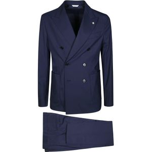 Manuel Ritz, Heren, Pakken, Blauw, Maat: 2XL