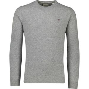 GANT - Superfine Lambswool - Trui - Grijs Mélange - Wol 100%