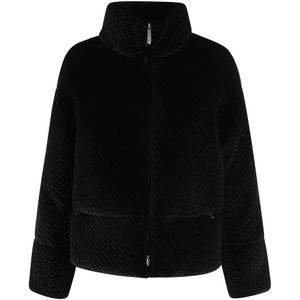 Emporio Armani, Dames, Jassen, Zwart, Maat: XS Velours,