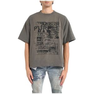 Purple Brand, Heren, Tops, Grijs, Maat: M Jersey,