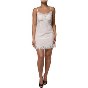 Dolce & Gabbana, Dames, Jurken, Wit, Maat: XL Zijde,