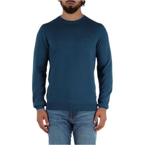 Sun68, Heren, Truien, Blauw, Maat: S Katoen,