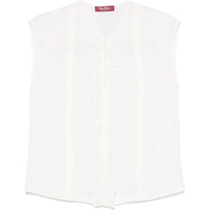 Max Mara Studio, Dames, Tops, Wit, Maat: M