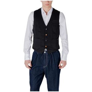 Gianni Lupo, Heren, Jassen, Zwart, Maat: S Katoen,