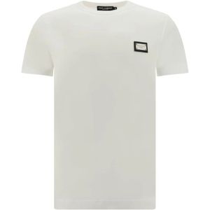 Dolce & Gabbana, Heren, Tops, Wit, Maat: S Katoen,