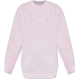 Loveshackfancy, Dames, Sweatshirts & Hoodies, Roze, Maat: Xs/S Katoen,