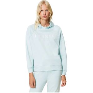 Twinset, Dames, Sweatshirts & Hoodies, Groen, Maat: M Katoen,