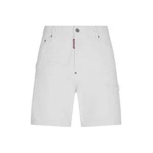 Dsquared2 Witte Denim Shorts , White , Heren , Maat: S