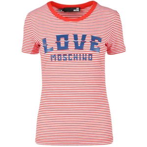 Love Moschino, Dames, Tops, Veelkleurig, Maat: XS Katoen,