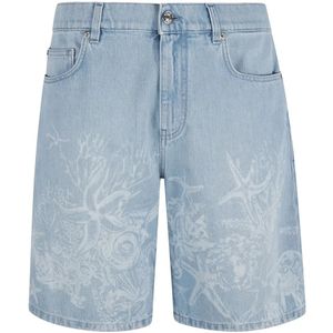 Versace, Heren, Korte broeken, Blauw, Maat: W31 Denim,