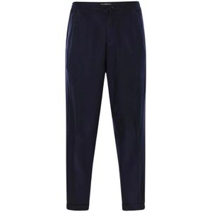 Fedeli, Heren, Broeken, Blauw, Maat: M Flanel,