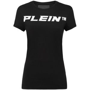 Philipp Plein, Dames, Tops, Zwart, Maat: XS Katoen,