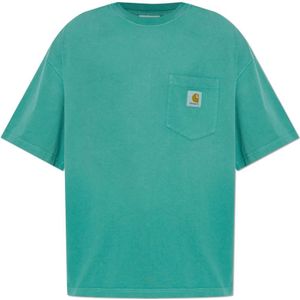 Carhartt Wip, Heren, Tops, Groen, Maat: S Katoen,