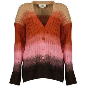 Fendi, Dames, Truien, Veelkleurig, Maat: 2XS Wol,