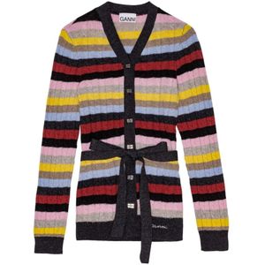 Ganni, Dames, Truien, Veelkleurig, Maat: S Wol,