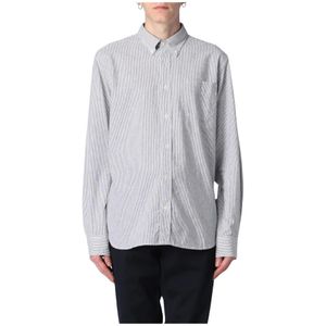 Woolrich, Heren, Overhemden, Blauw, Maat: L Katoen,