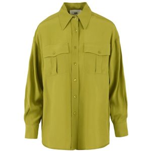 Solotre, Dames, Blouses & Shirts, Geel, Maat: XS